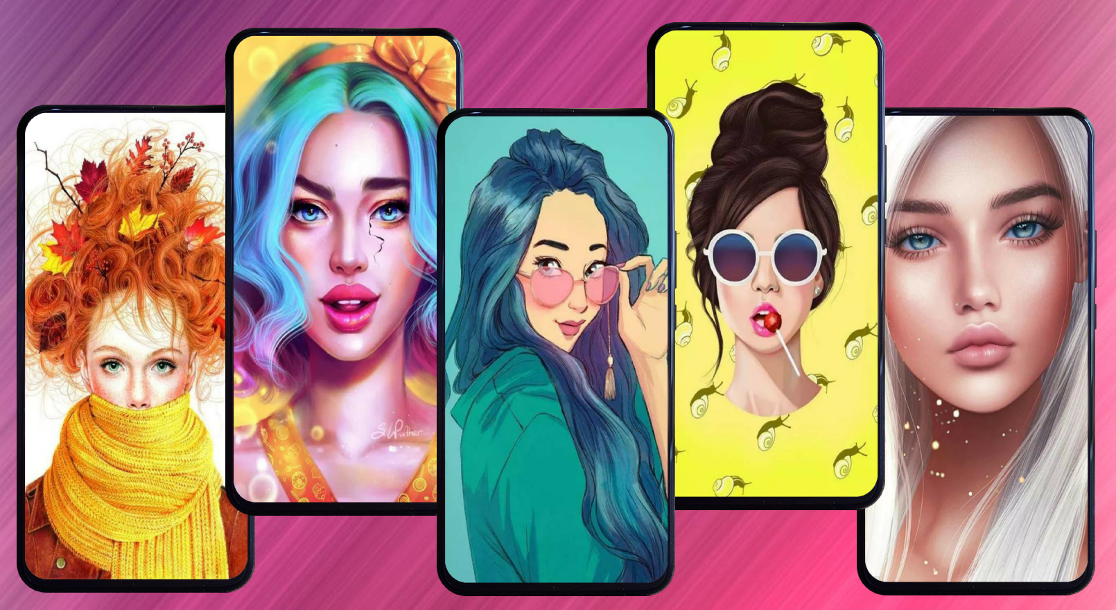 اسکرین شات 2 برنامه تصویر زمینه دخترانه