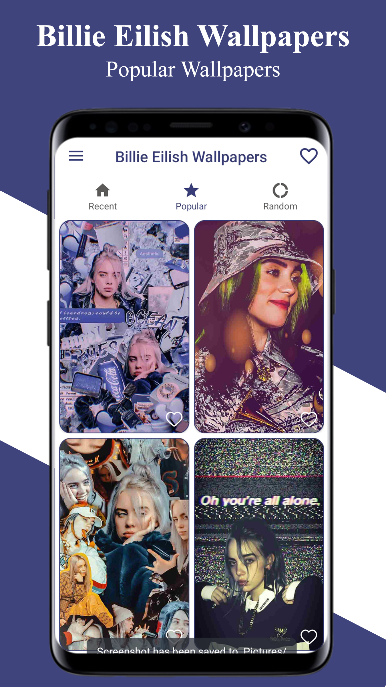 اسکرین شات 2 برنامه Billie Eilish Wallpapers 2023