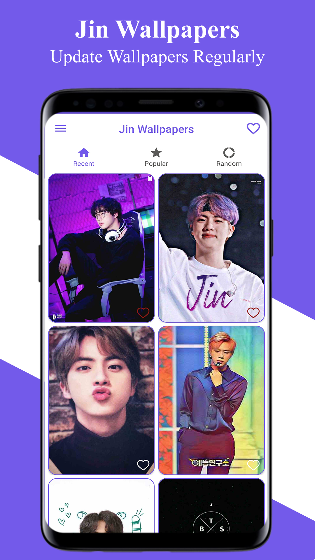اسکرین شات 1 برنامه Jin Wallpapers HD 4K 2023