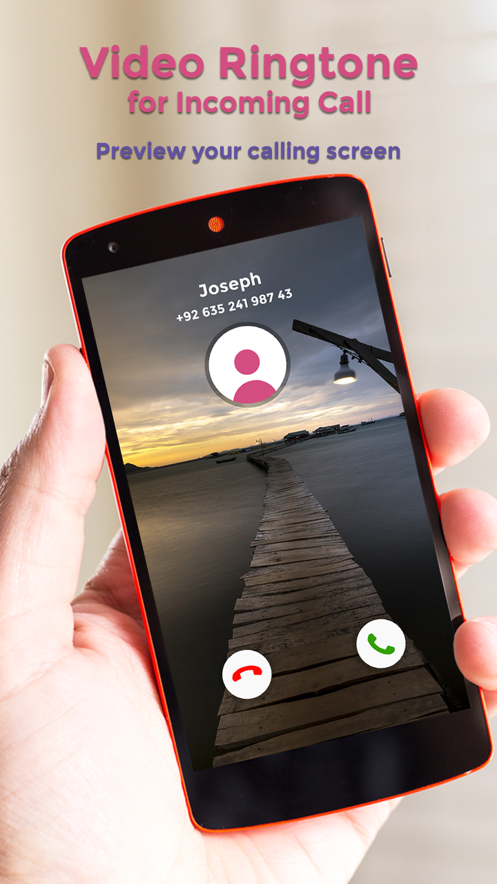 اسکرین شات 5 برنامه Video Ringtone for Incoming Ca