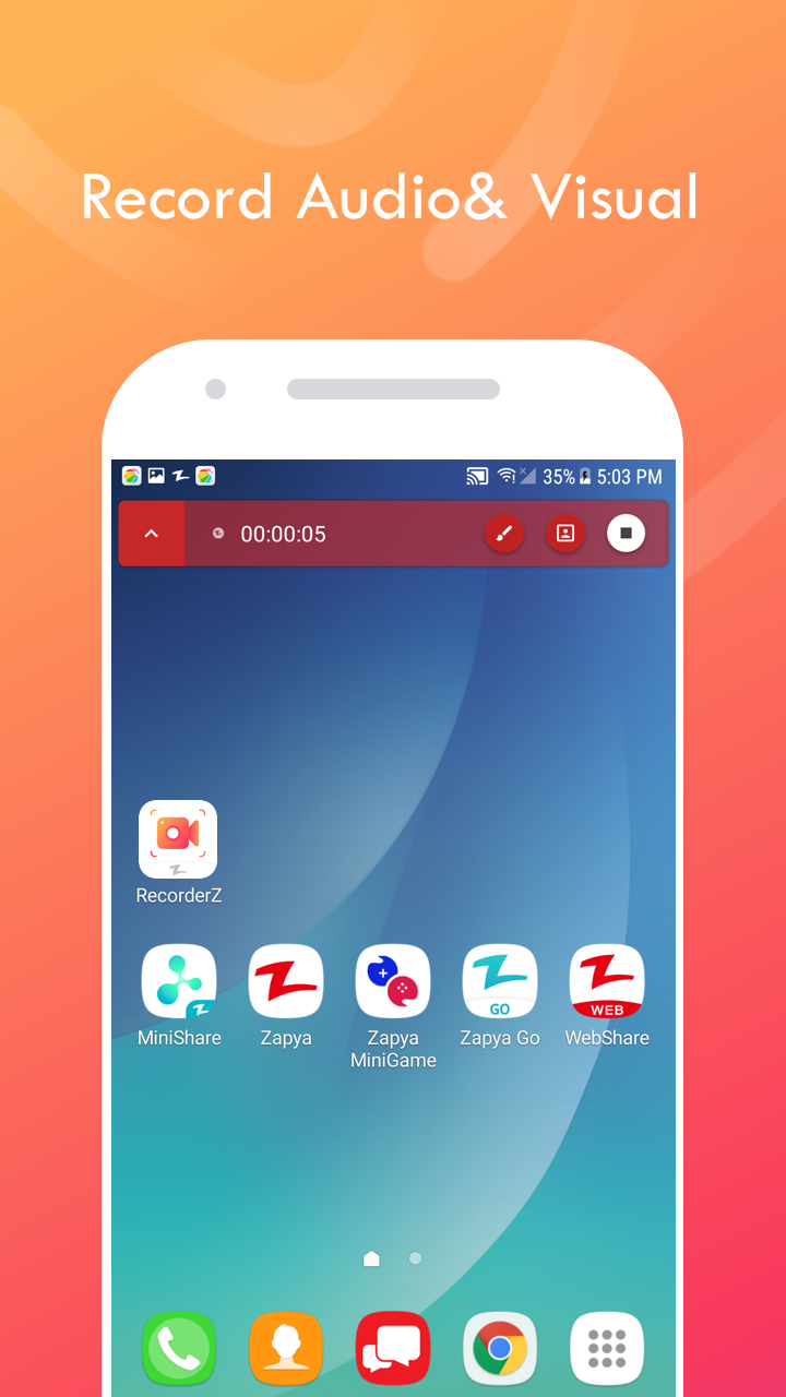 اسکرین شات برنامه RecorderZ - Screen Recorder by 2