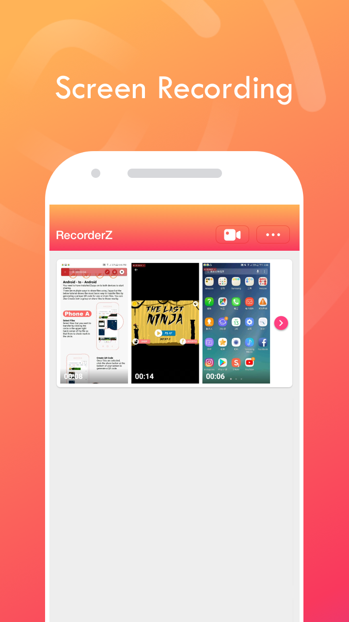 اسکرین شات برنامه RecorderZ - Screen Recorder by 1