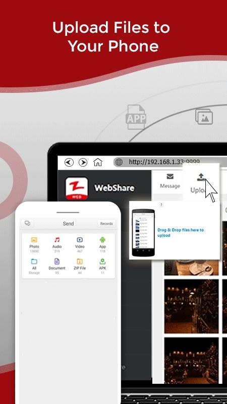 اسکرین شات 3 برنامه Zapya WebShare - File Sharing