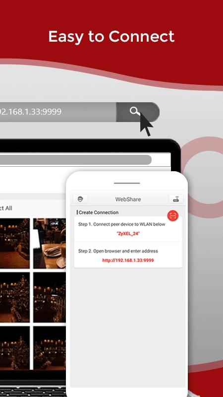 اسکرین شات 2 برنامه Zapya WebShare - File Sharing