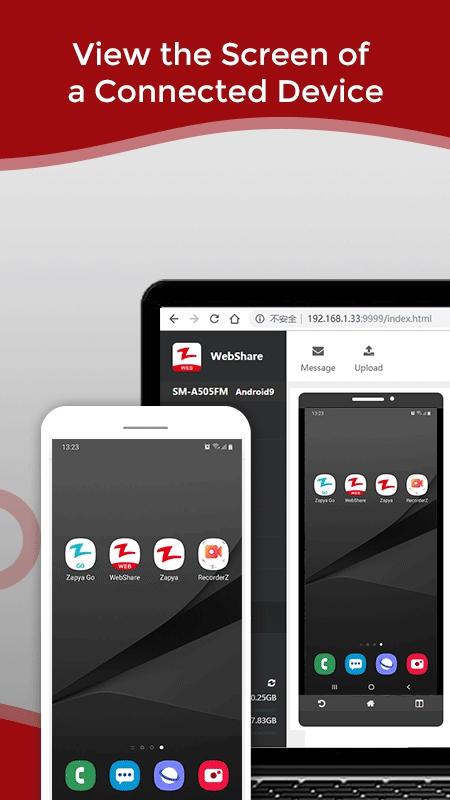 اسکرین شات 5 برنامه Zapya WebShare - File Sharing