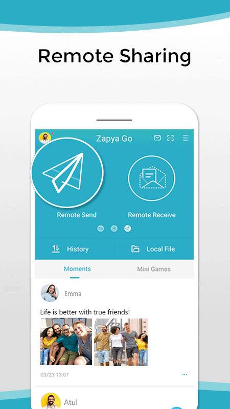 اسکرین شات 3 برنامه Zapya Go - Share File with Tho