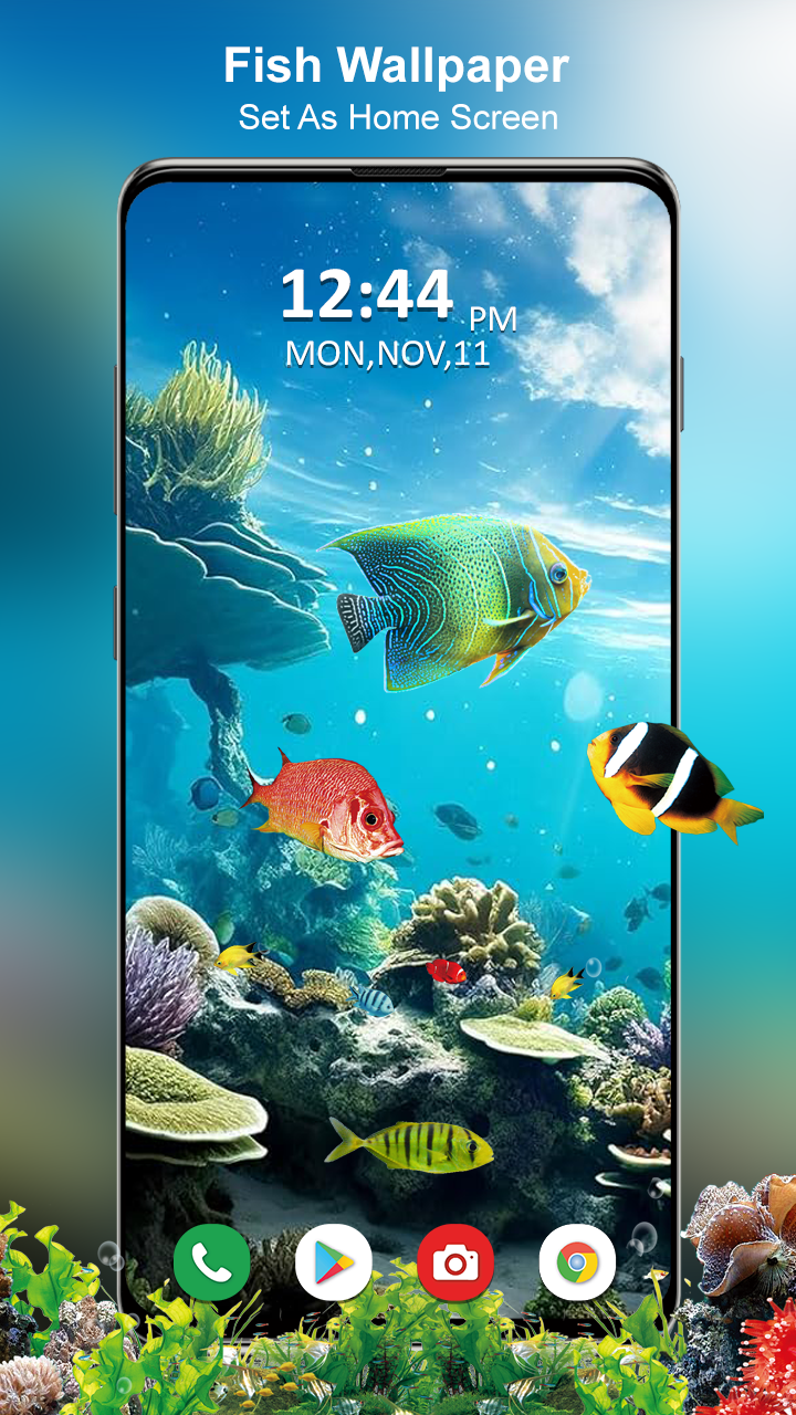 اسکرین شات 1 برنامه Koi Fish Live Wallpaper 3D