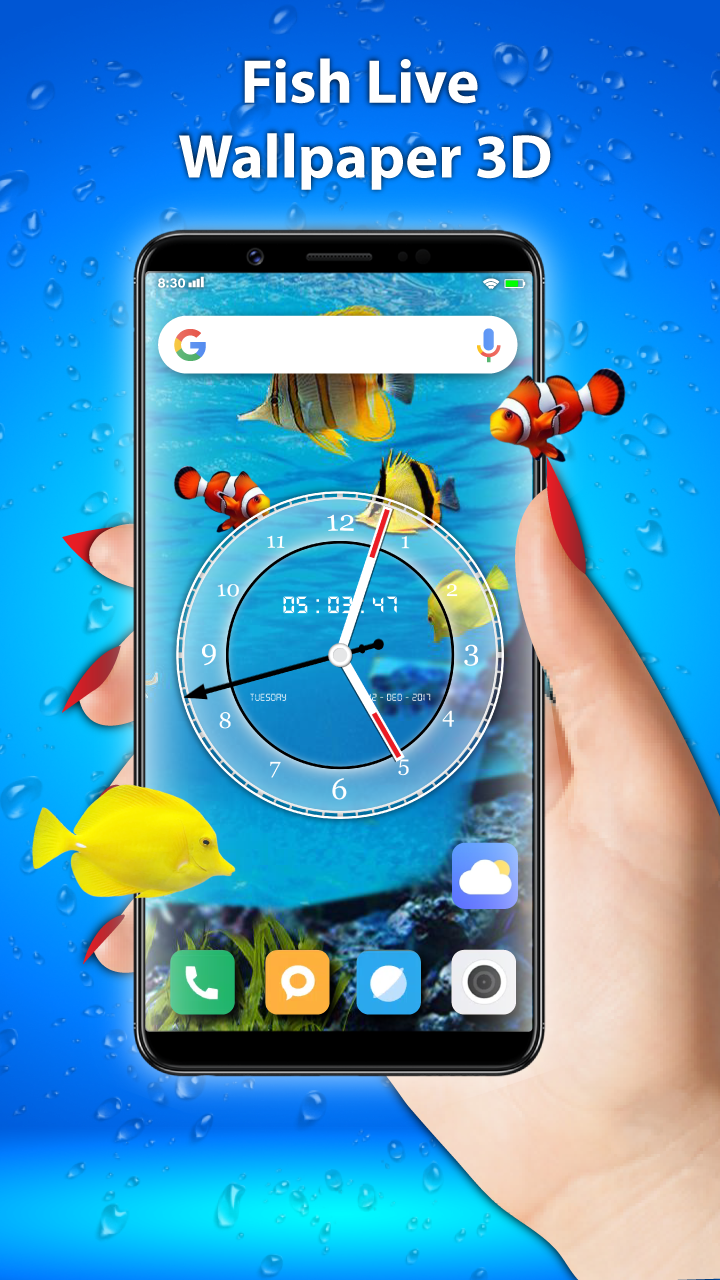 اسکرین شات 1 برنامه Koi Fish Live Wallpaper 3D