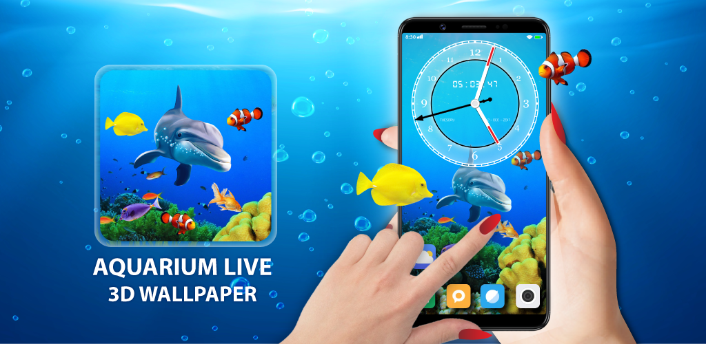 اسکرین شات 2 برنامه Koi Fish Live Wallpaper 3D