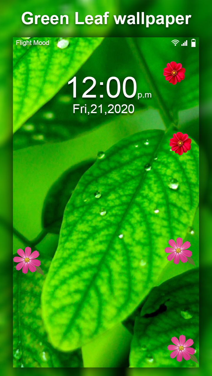 اسکرین شات 6 برنامه Green Leaf Live Wallpaper HD