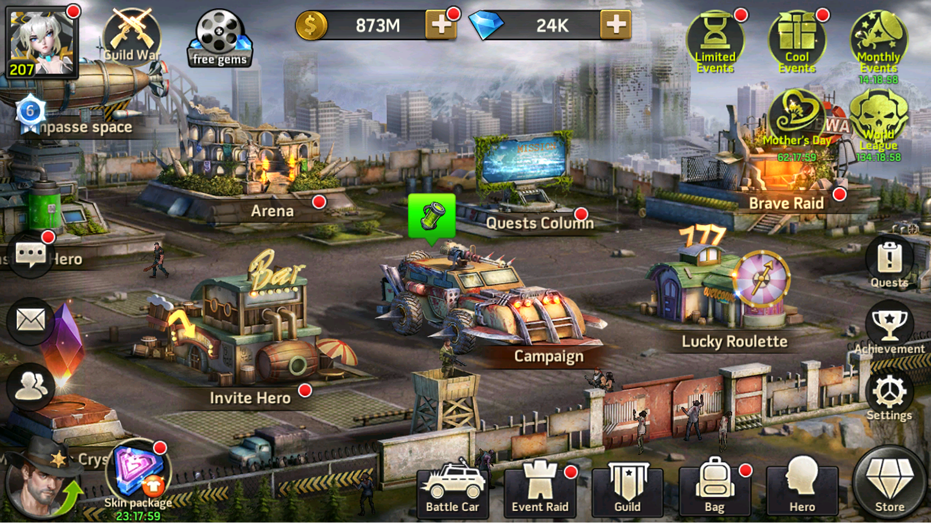 اسکرین شات 6 بازی Zombie Strike：last war AFK RPG
