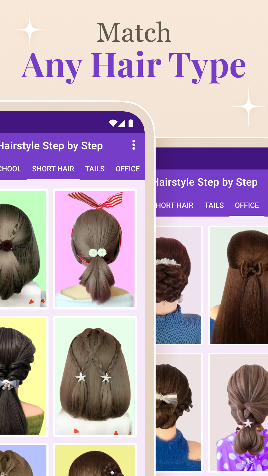 اسکرین شات 8 برنامه Step by Step Hairstyle App