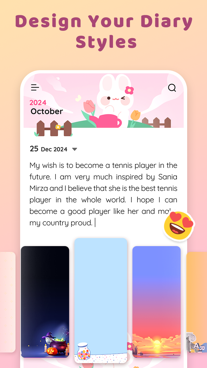 اسکرین شات 3 برنامه My Diary With Lock: Mood Diary