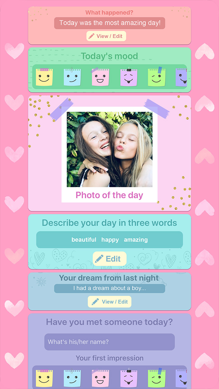 اسکرین شات 2 برنامه Secret Diary with Lock Girls