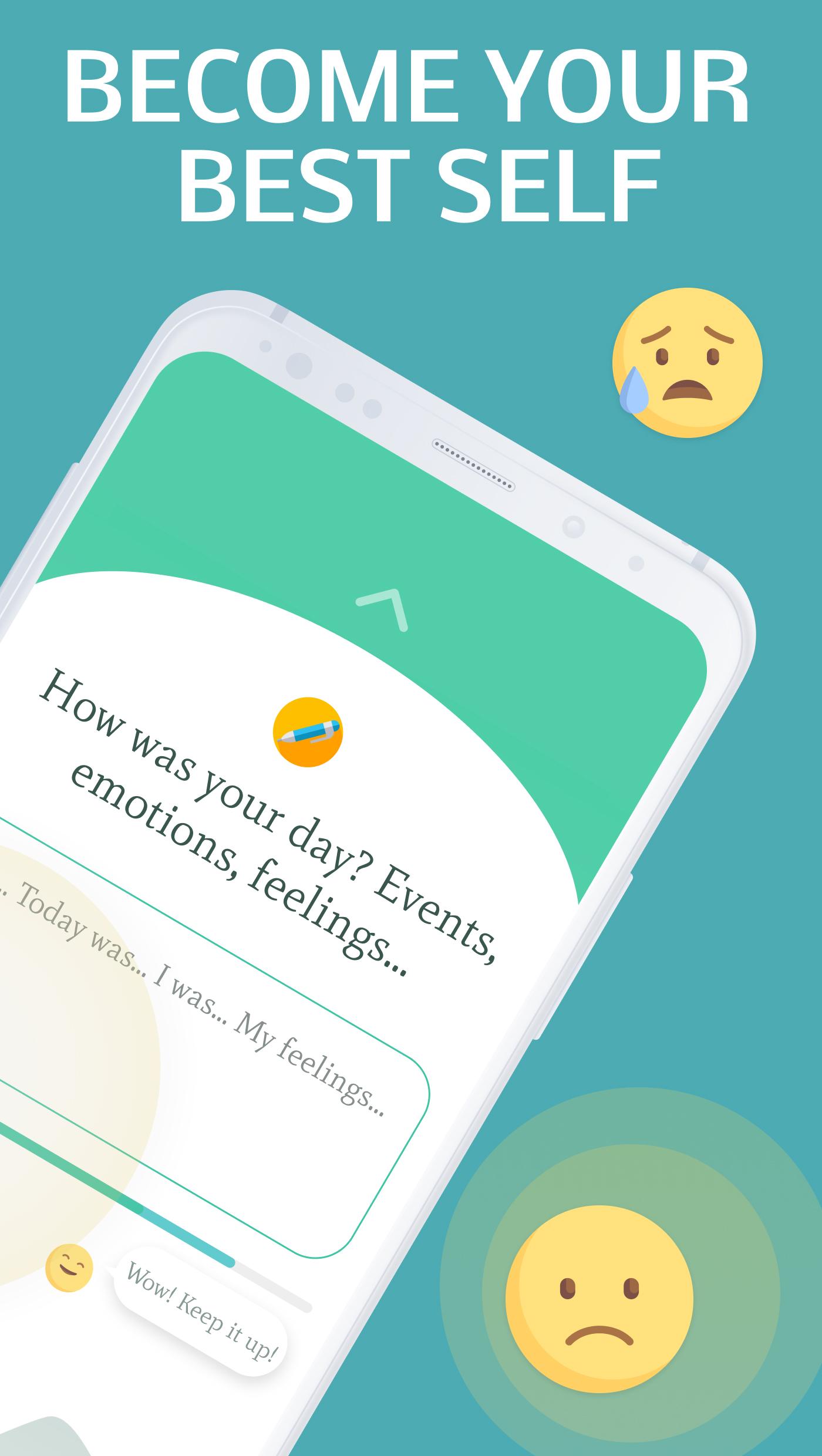 اسکرین شات 2 برنامه Mind journal: Diary, Mood trac