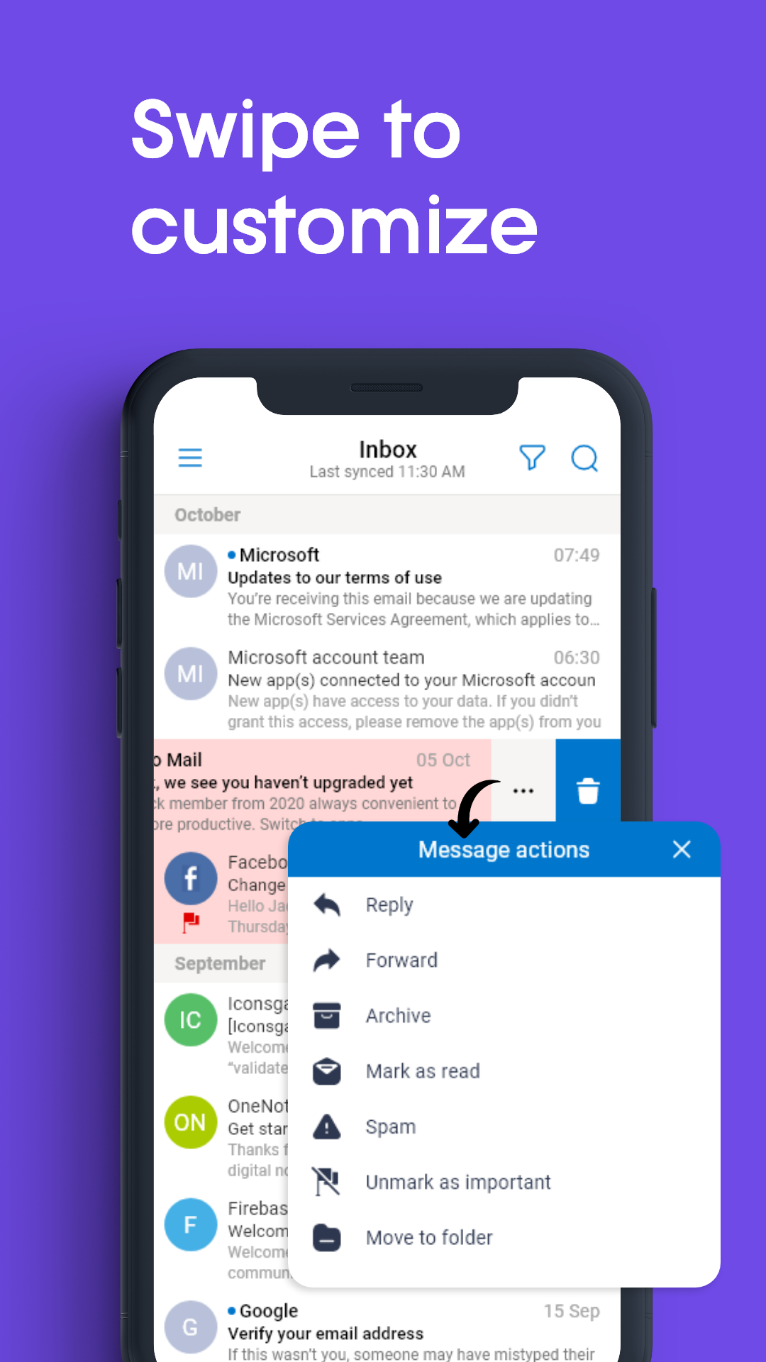 اسکرین شات 4 برنامه Email for All Mail Accounts