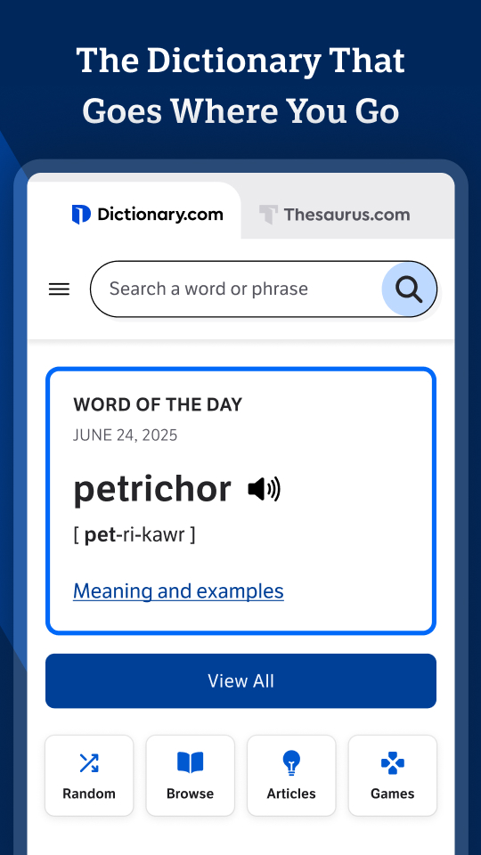 اسکرین شات 1 برنامه Dictionary.com: English Words