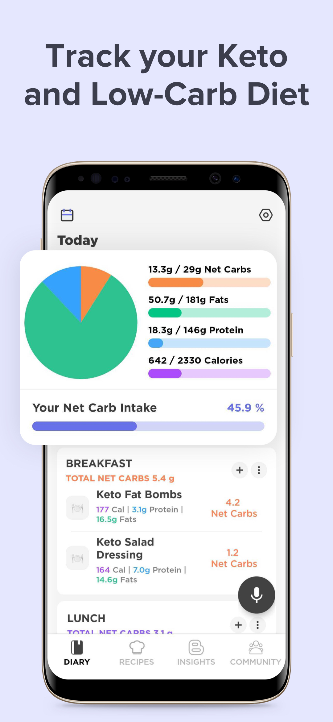 اسکرین شات 2 برنامه Keto Manager: Low Carb Diet