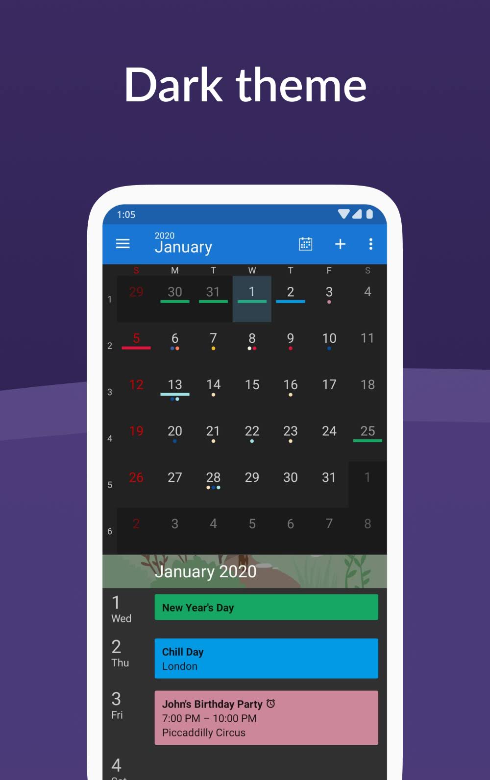 اسکرین شات 6 برنامه DigiCal Calendar Agenda