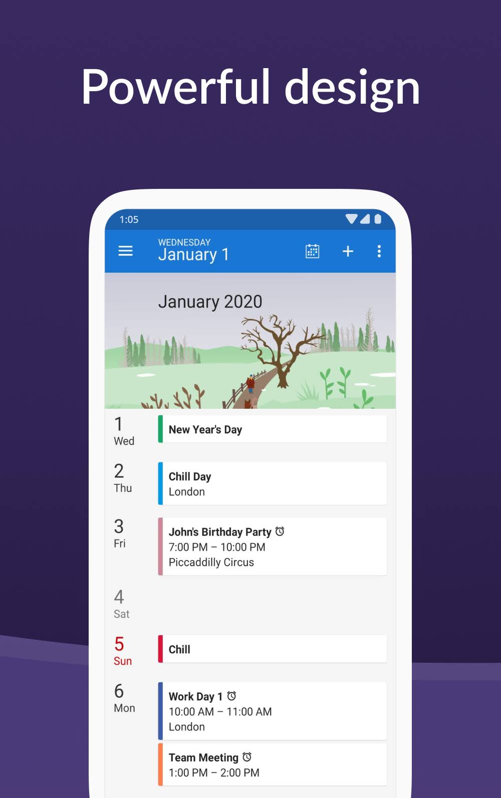اسکرین شات 2 برنامه DigiCal Calendar Agenda