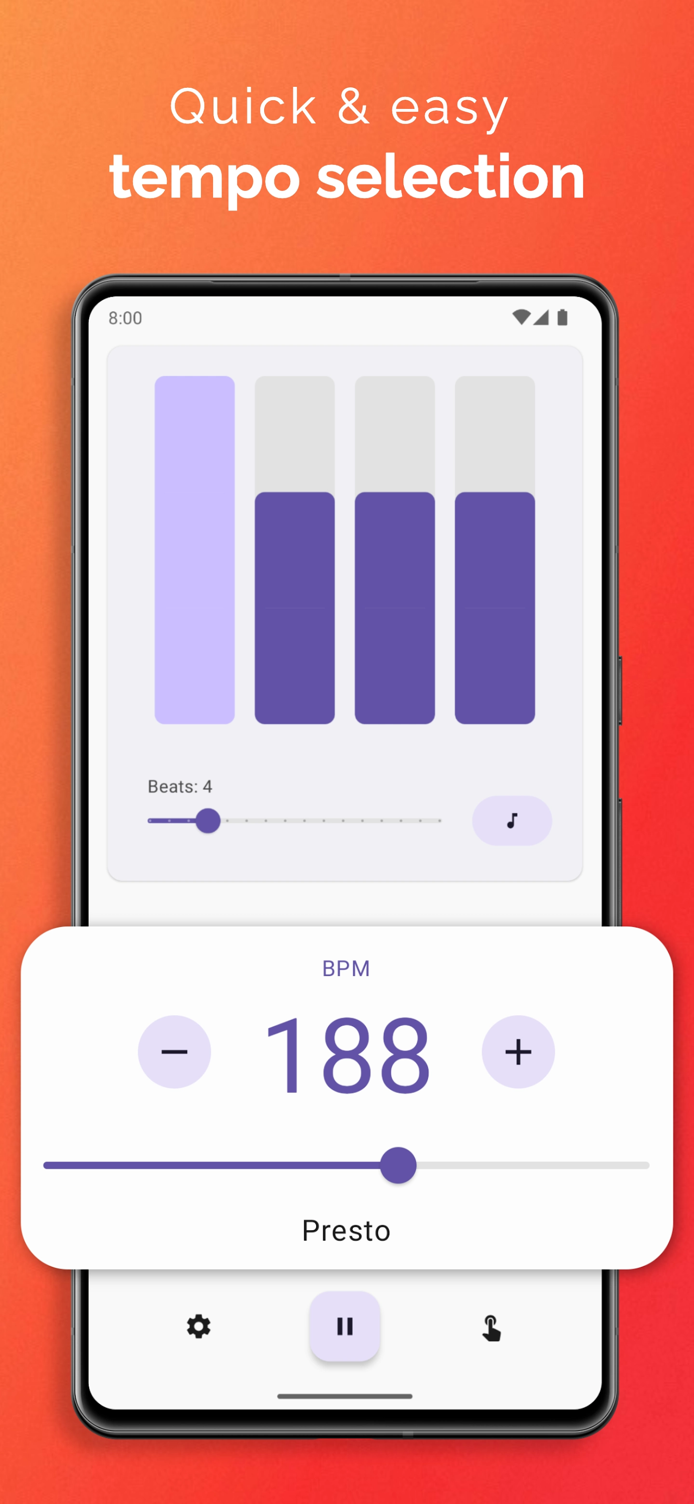 اسکرین شات 2 برنامه Easy Metronome