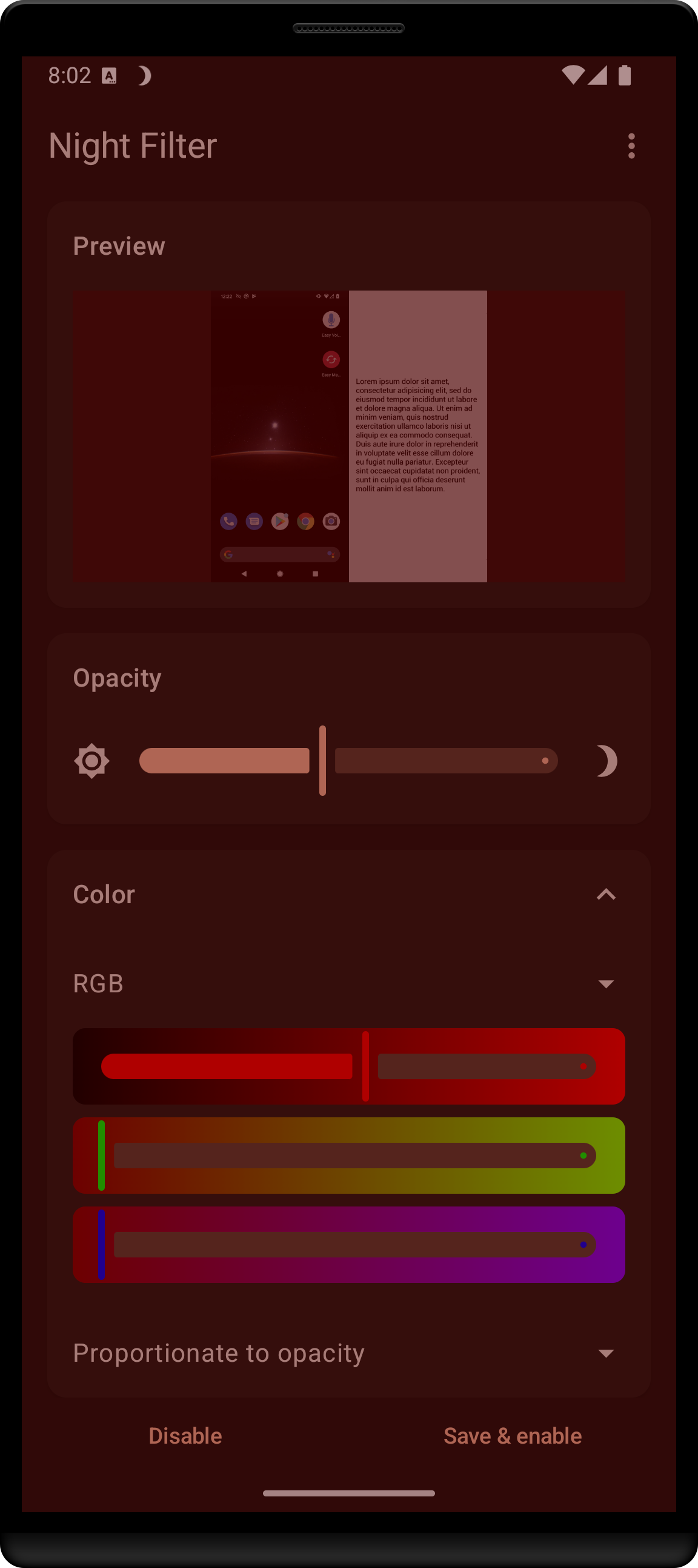 اسکرین شات 2 برنامه Night Filter