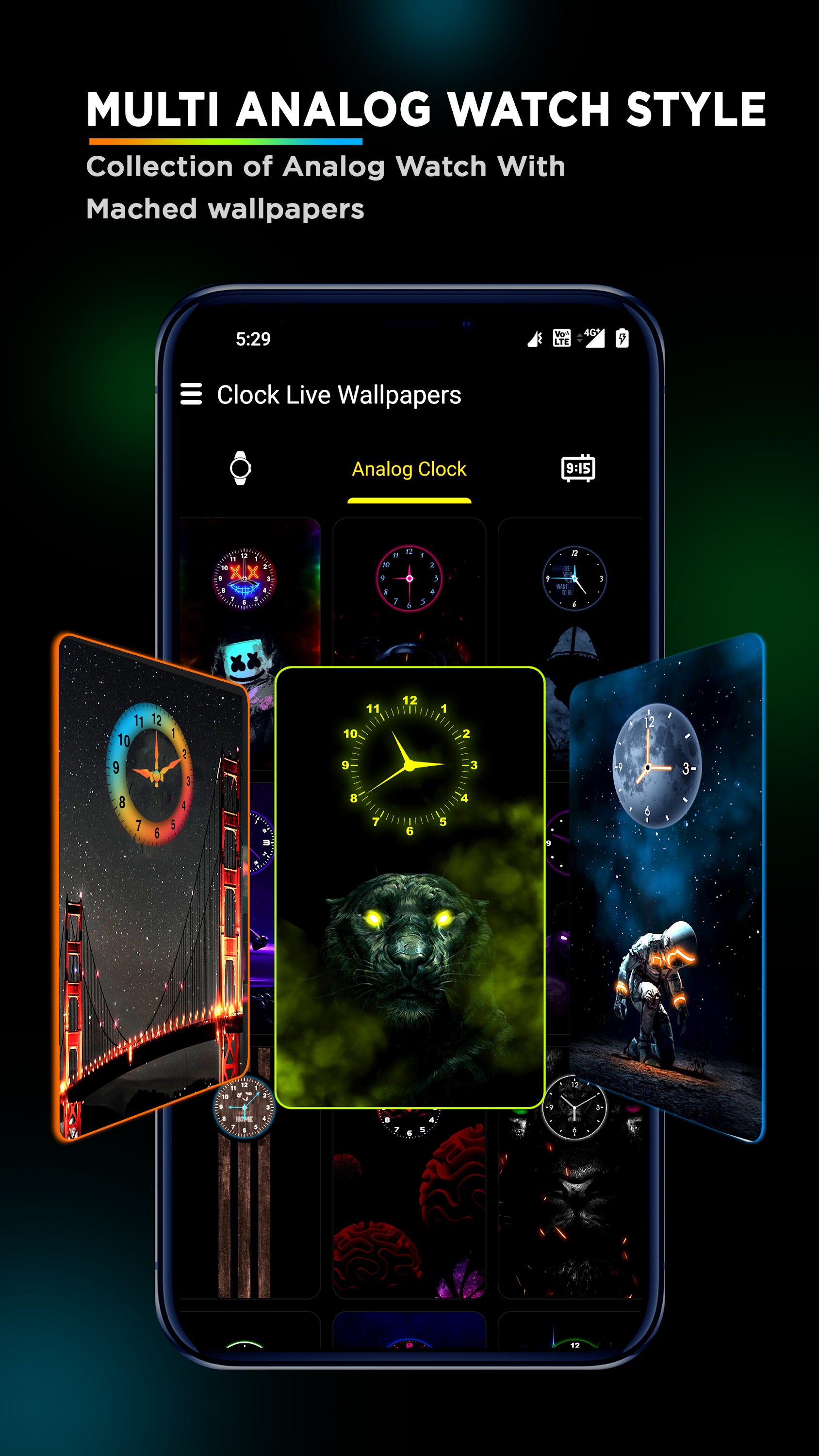 اسکرین شات 6 برنامه Smart Watch - Clock Wallpaper