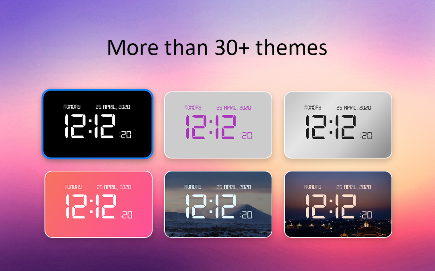 اسکرین شات 2 برنامه Big Clock Display: Digital