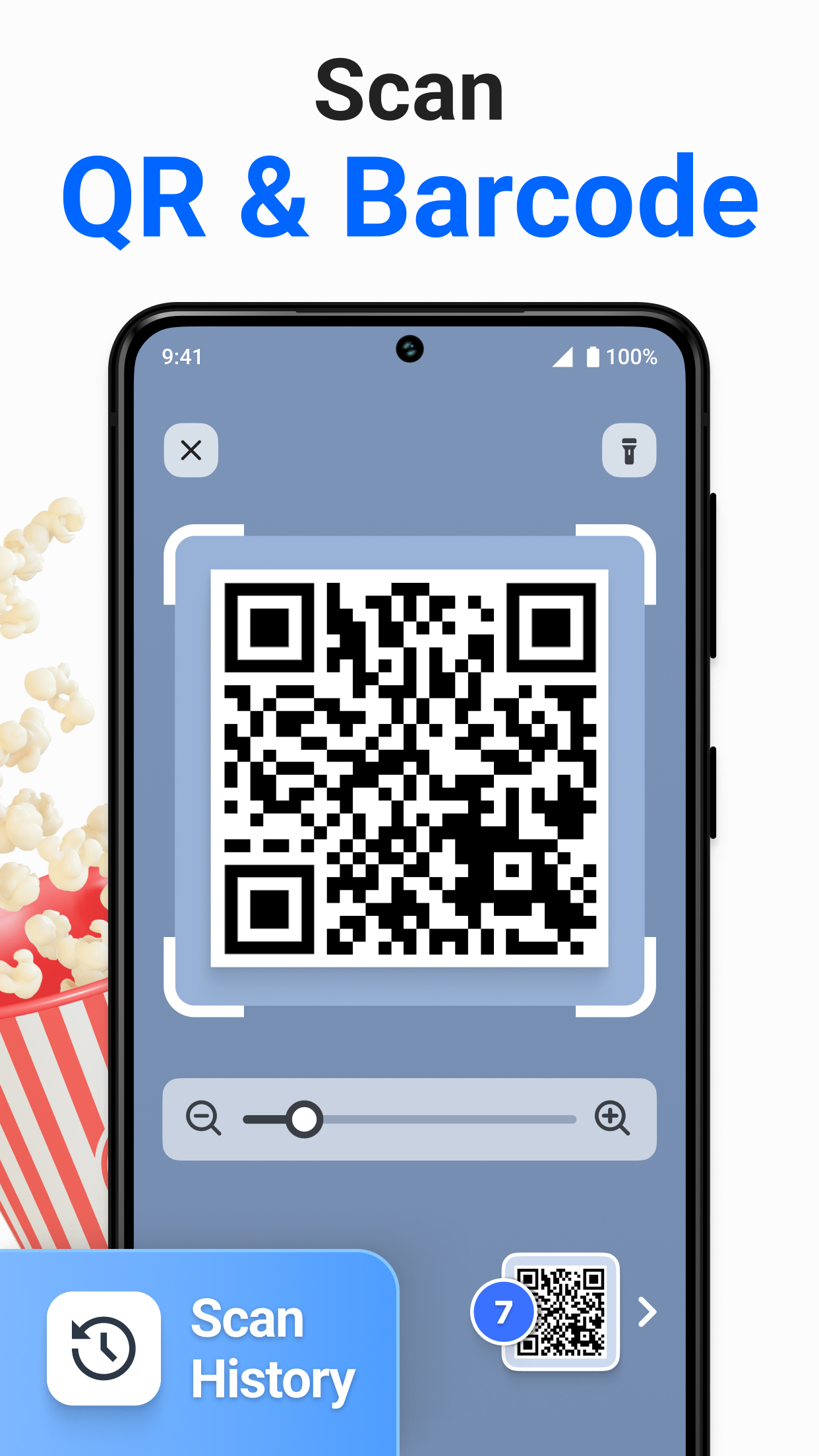 اسکرین شات 1 برنامه QR Code & Barcode Scanner Plus