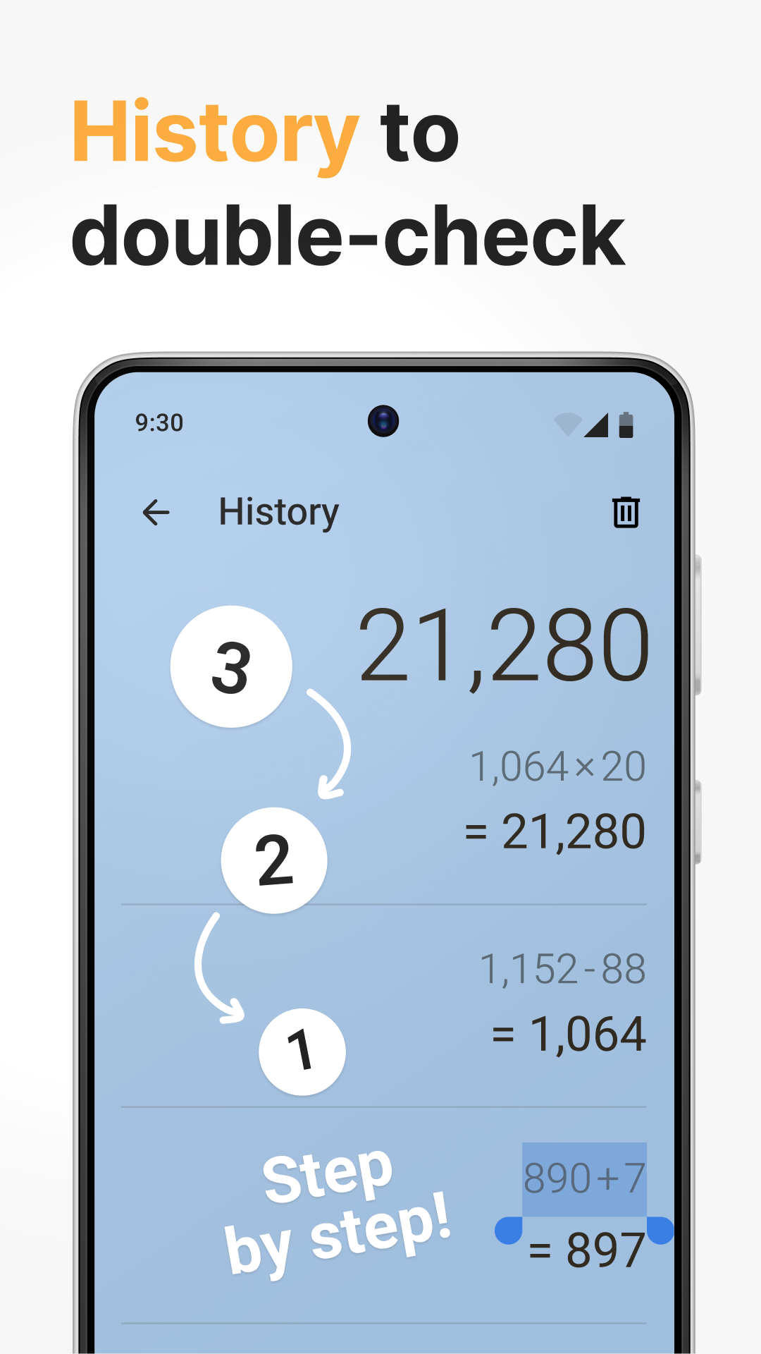 اسکرین شات 5 برنامه Calculator Plus with History
