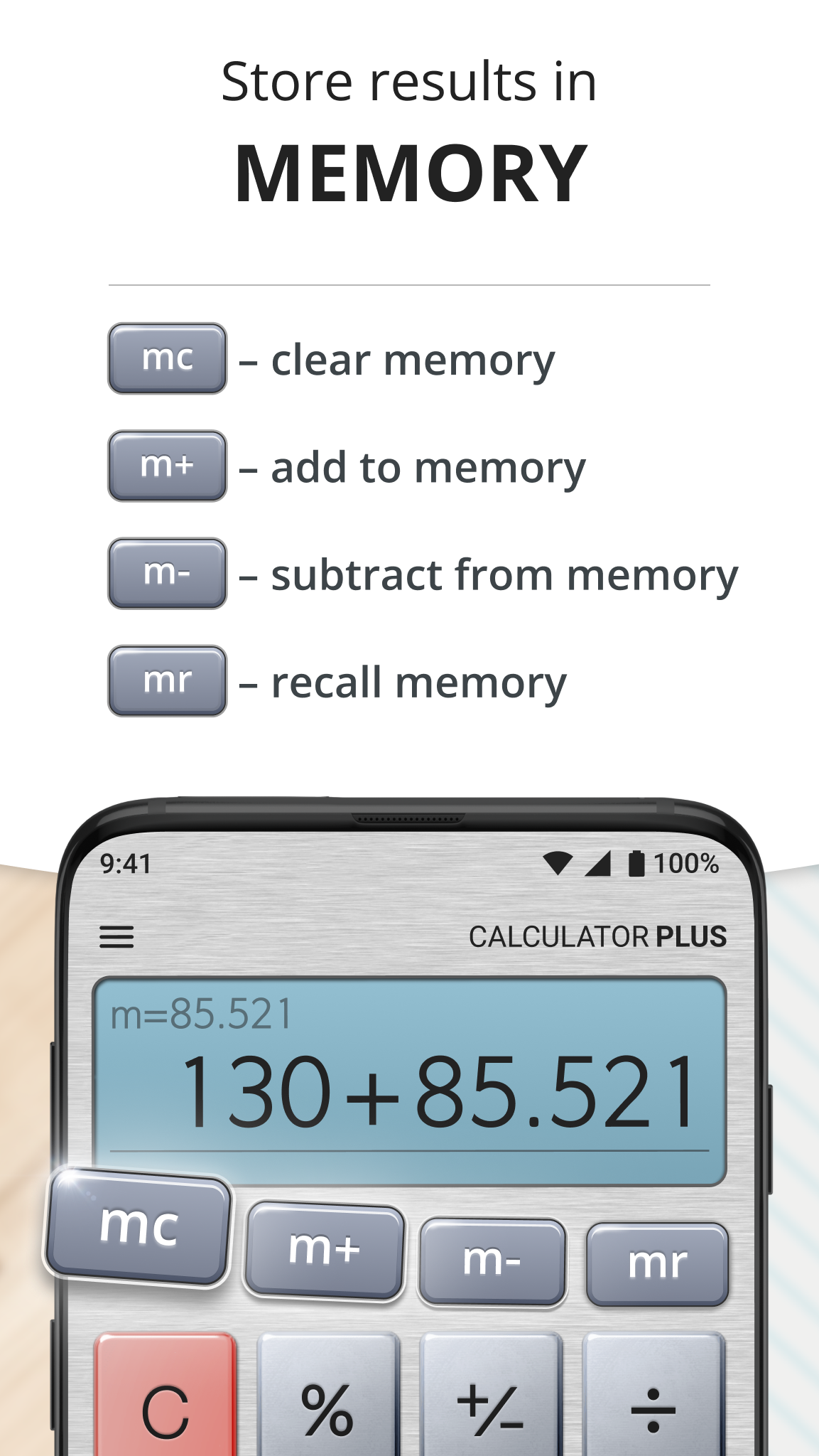 اسکرین شات 4 برنامه Calculator Plus with History