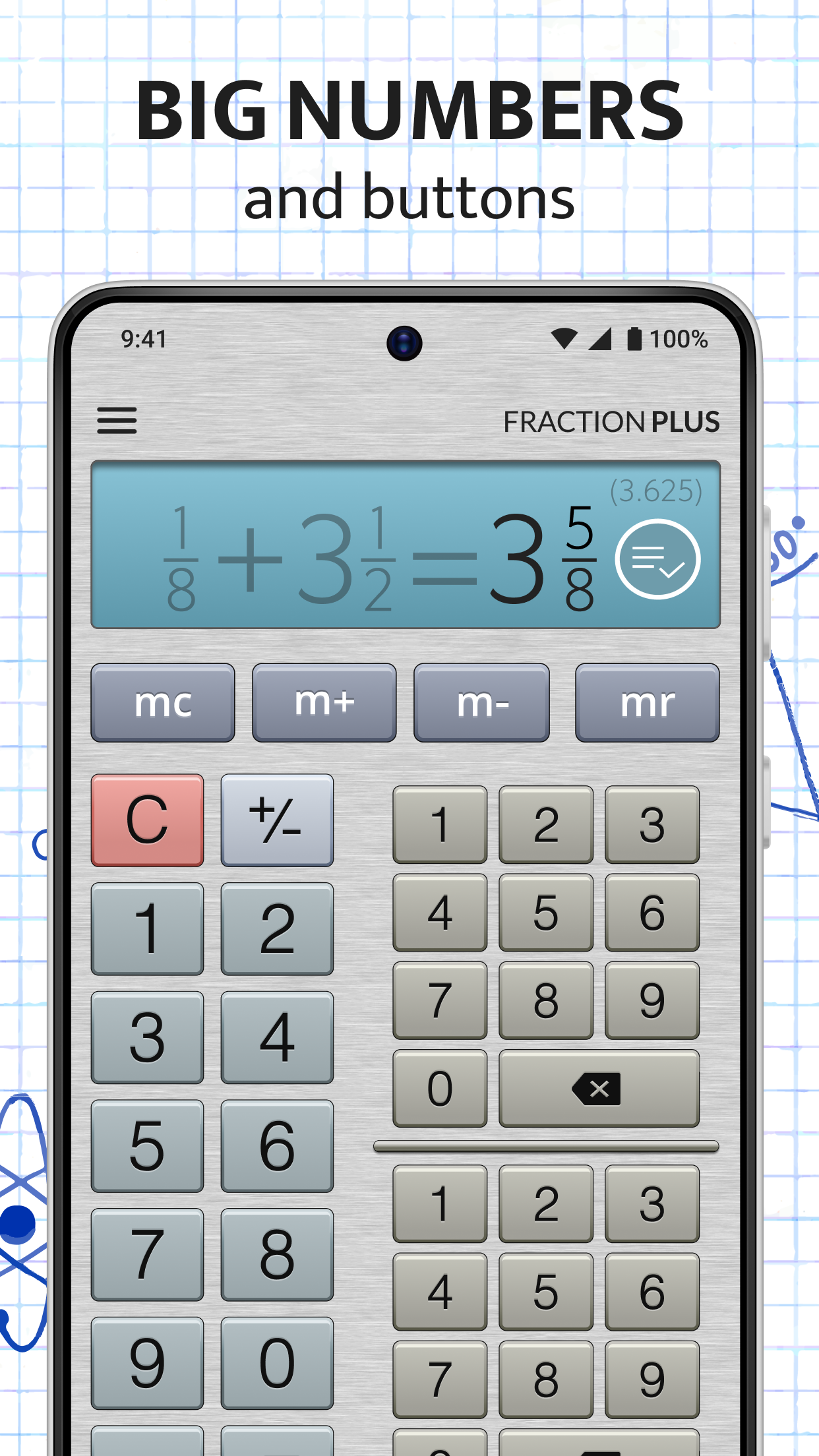 اسکرین شات 6 برنامه Fraction Calculator Plus