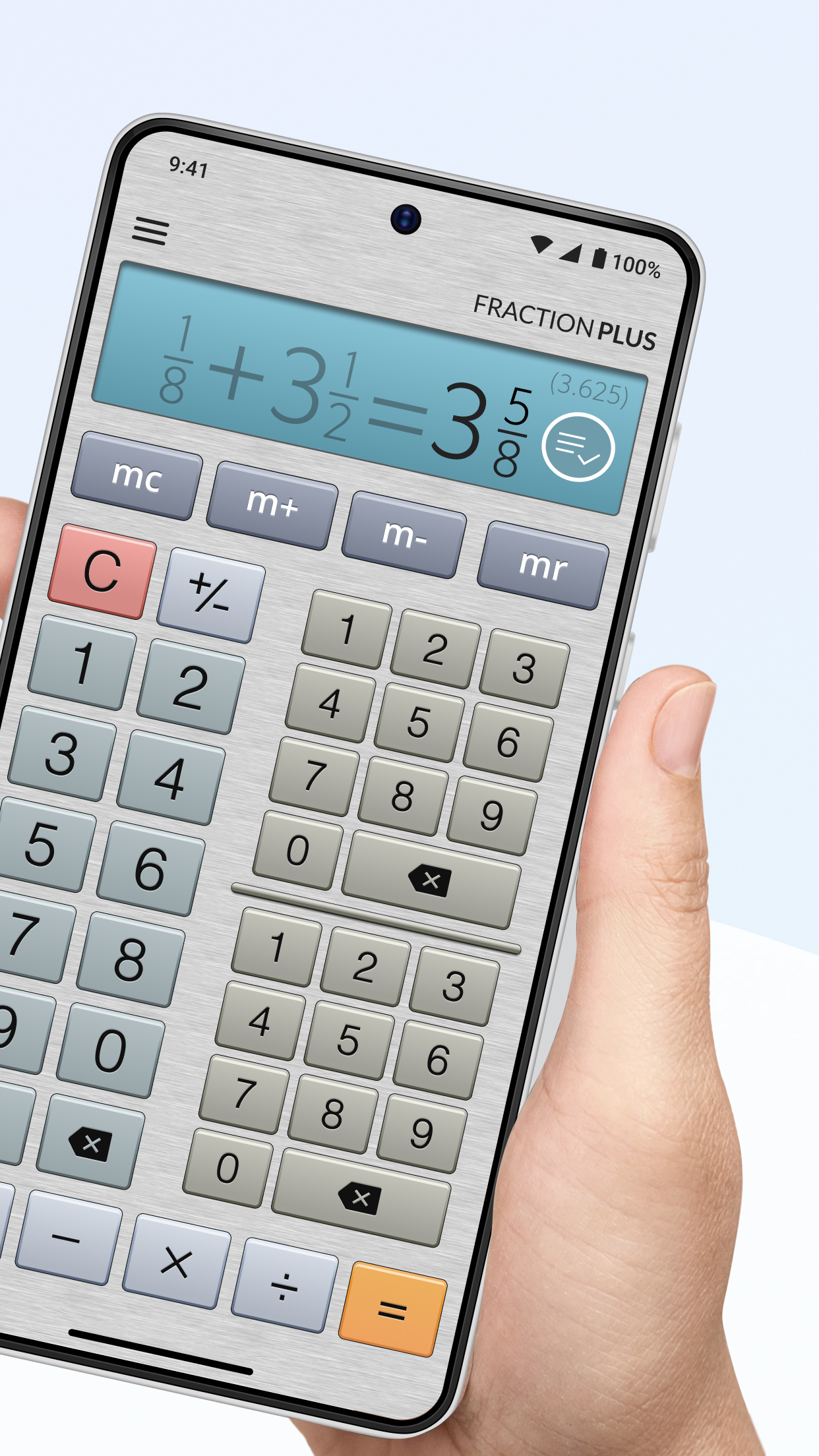 اسکرین شات 2 برنامه Fraction Calculator Plus