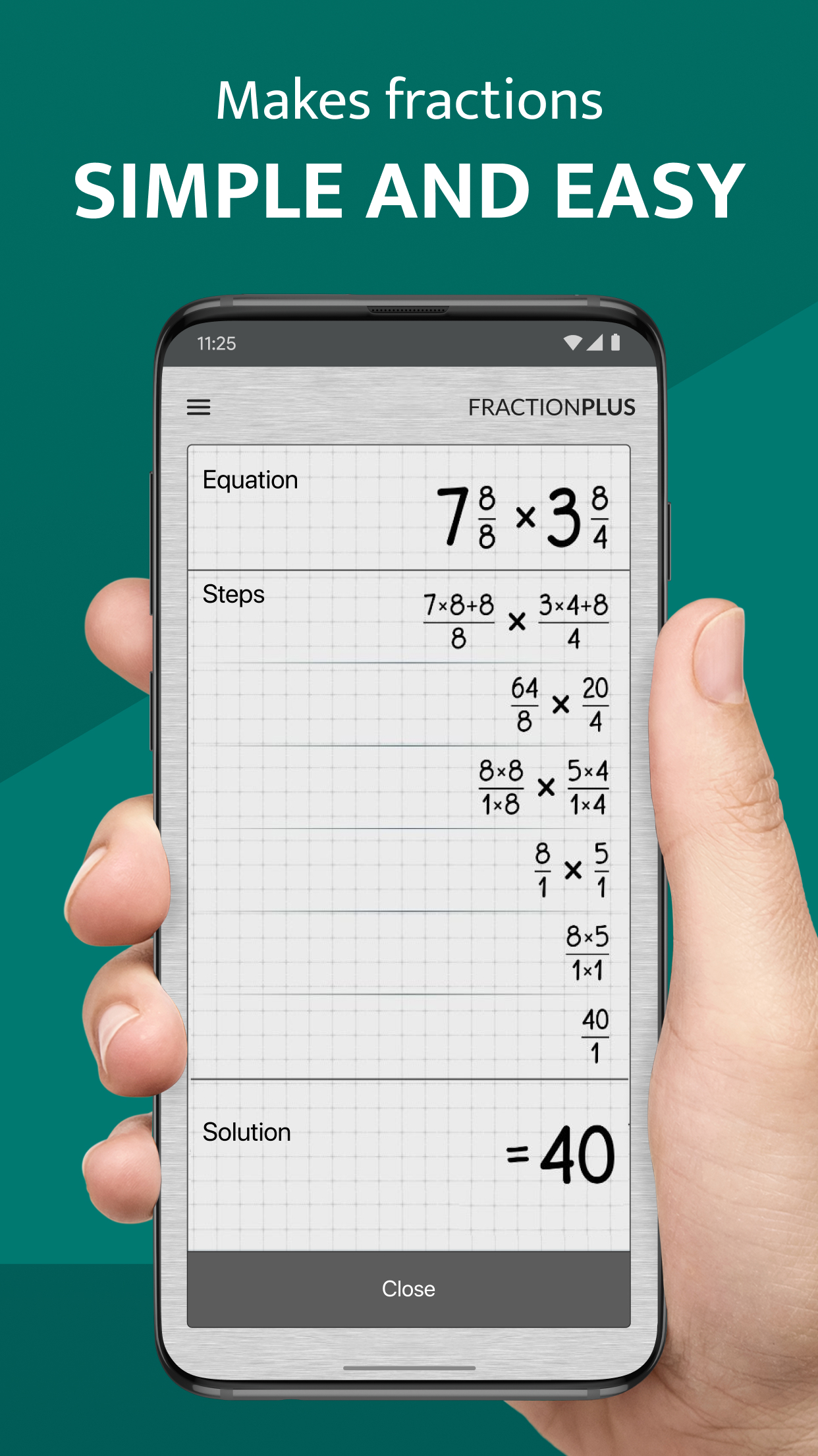 اسکرین شات 2 برنامه Fraction Calculator Plus