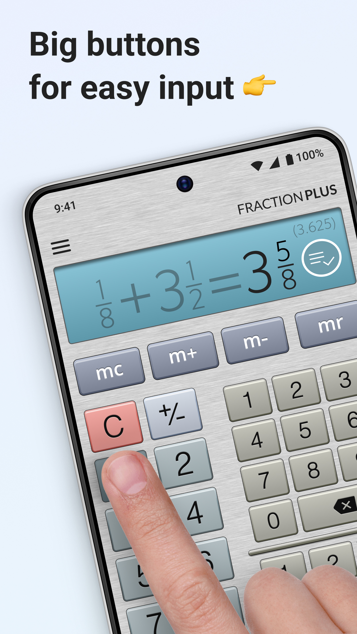 اسکرین شات 4 برنامه Fraction Calculator Plus