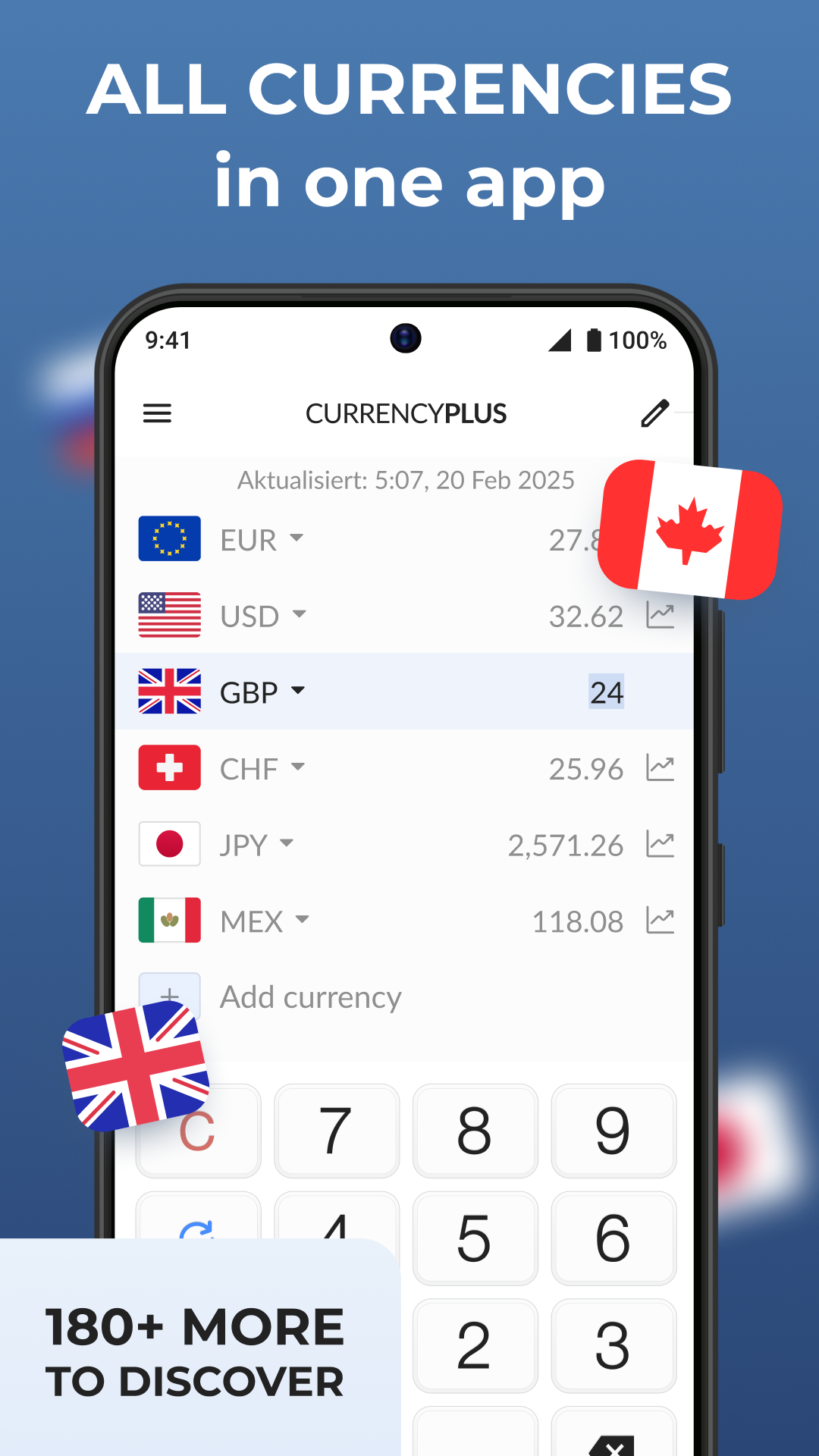 اسکرین شات 2 برنامه Currency Converter Plus