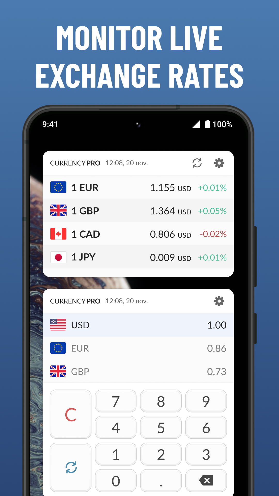 اسکرین شات 6 برنامه Currency Converter Plus