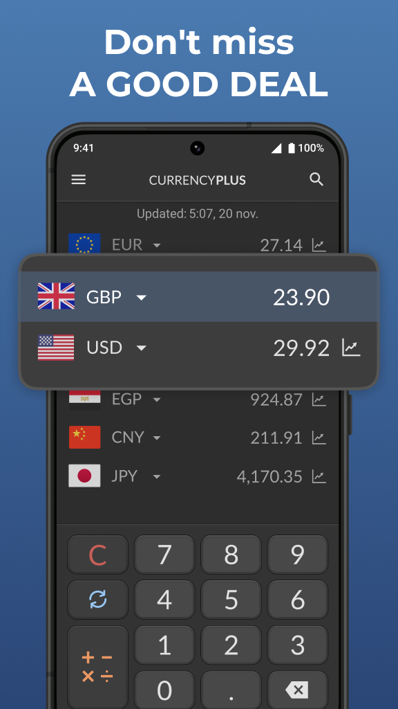 اسکرین شات 4 برنامه Currency Converter Plus