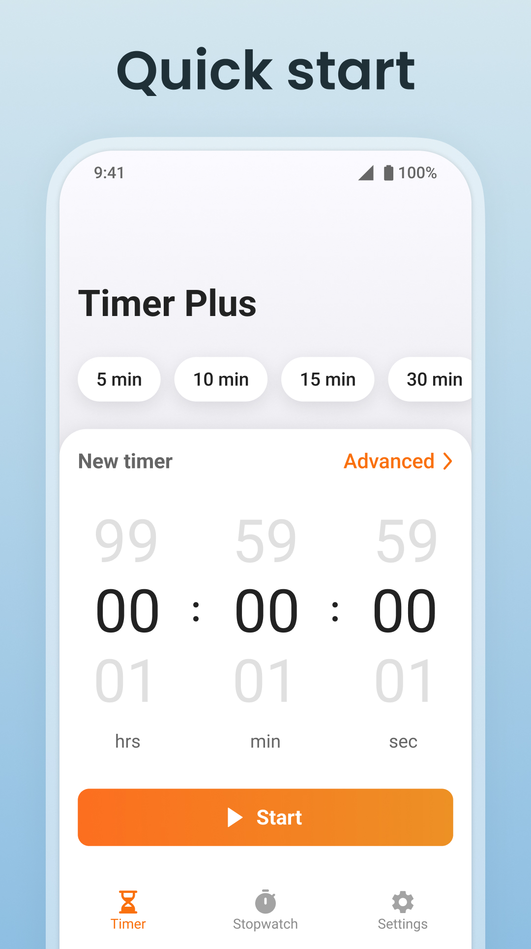 اسکرین شات 1 برنامه Multi Timer: Timer + Stopwatch