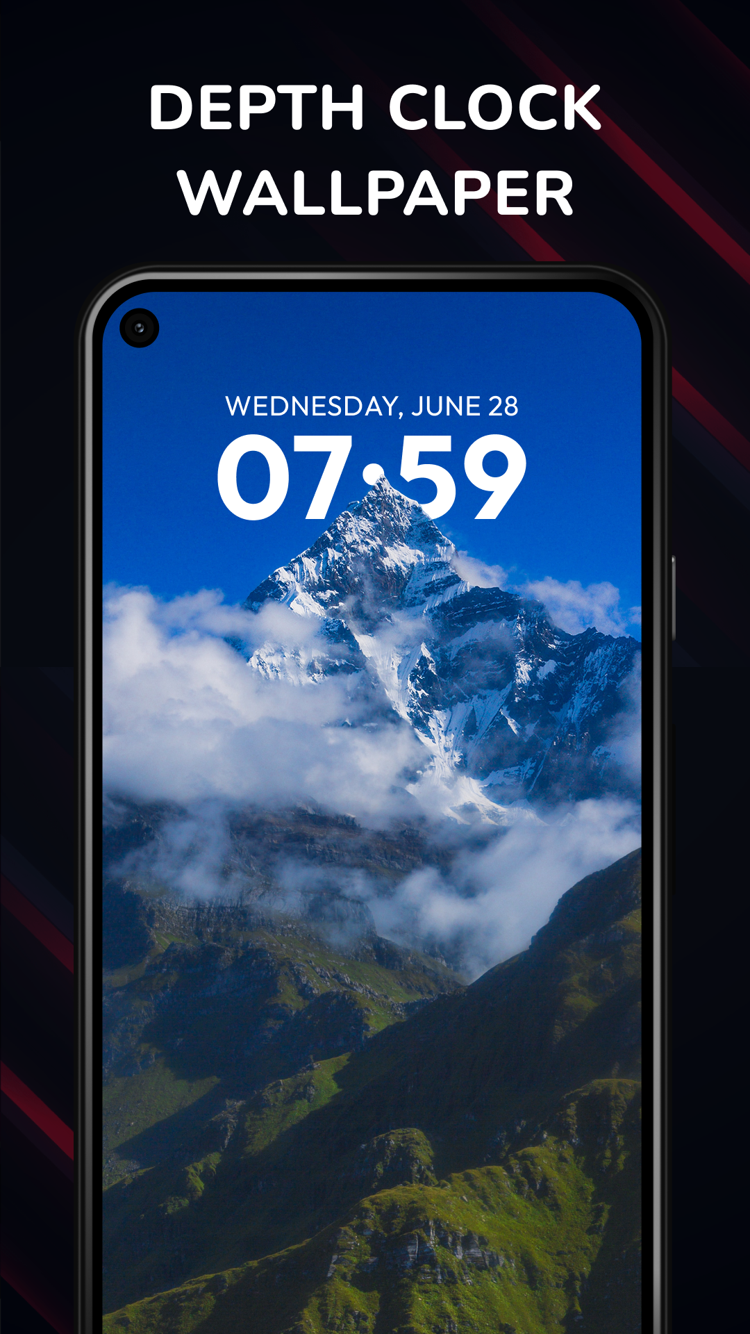 اسکرین شات 3 برنامه Digital Clock Wallpaper App