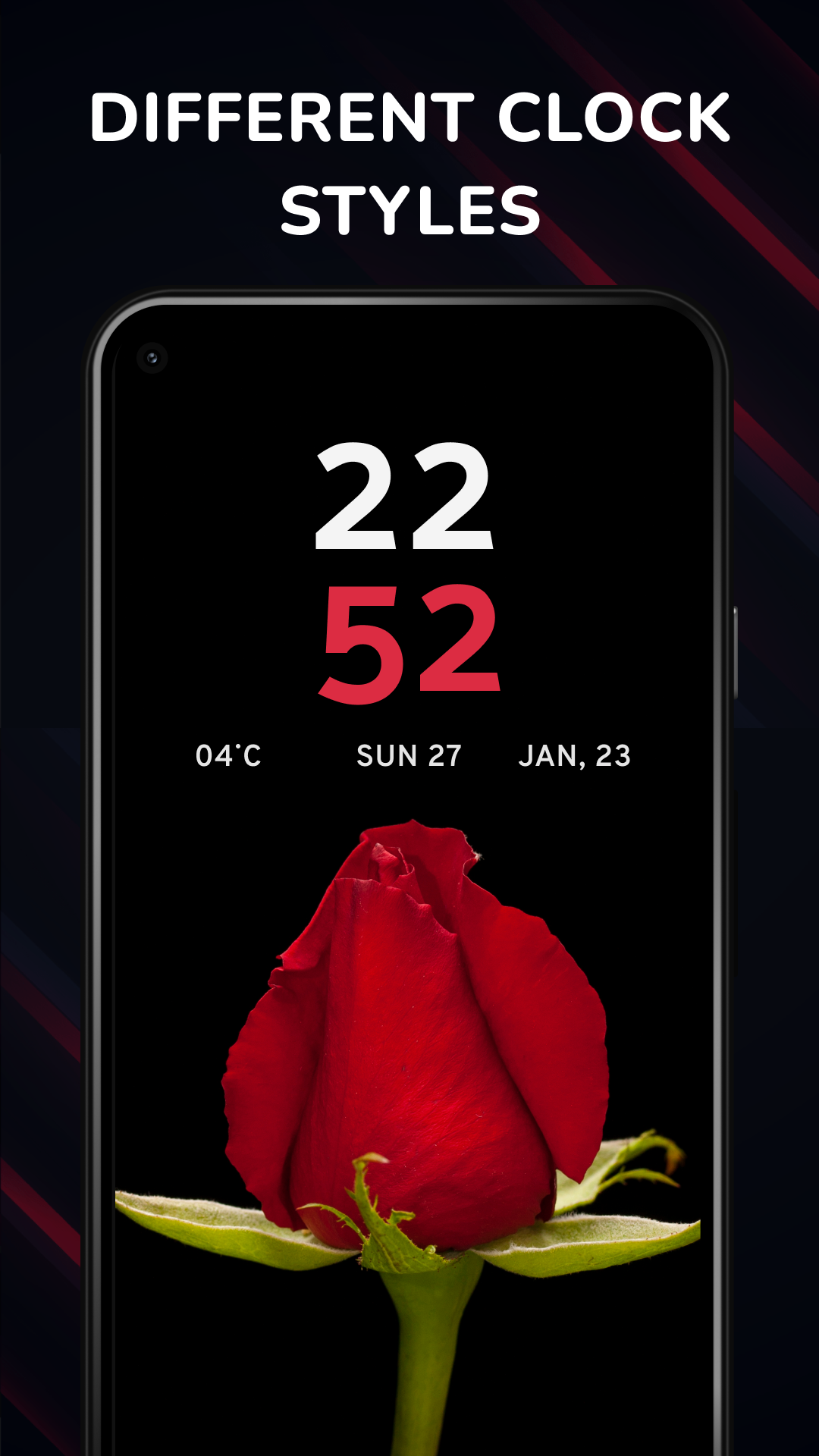 اسکرین شات 1 برنامه Digital Clock Wallpaper App