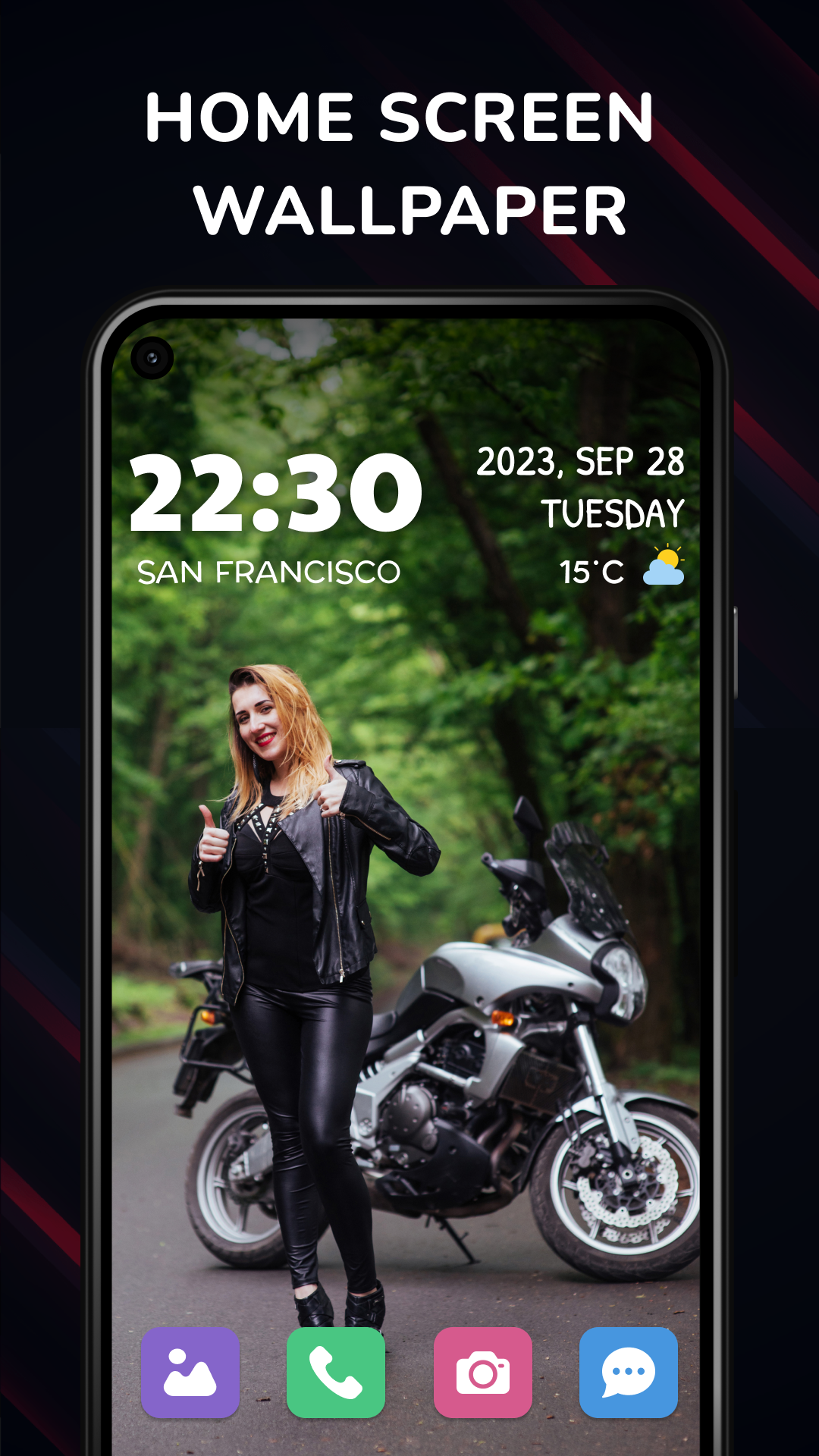 اسکرین شات 8 برنامه Digital Clock Wallpaper App