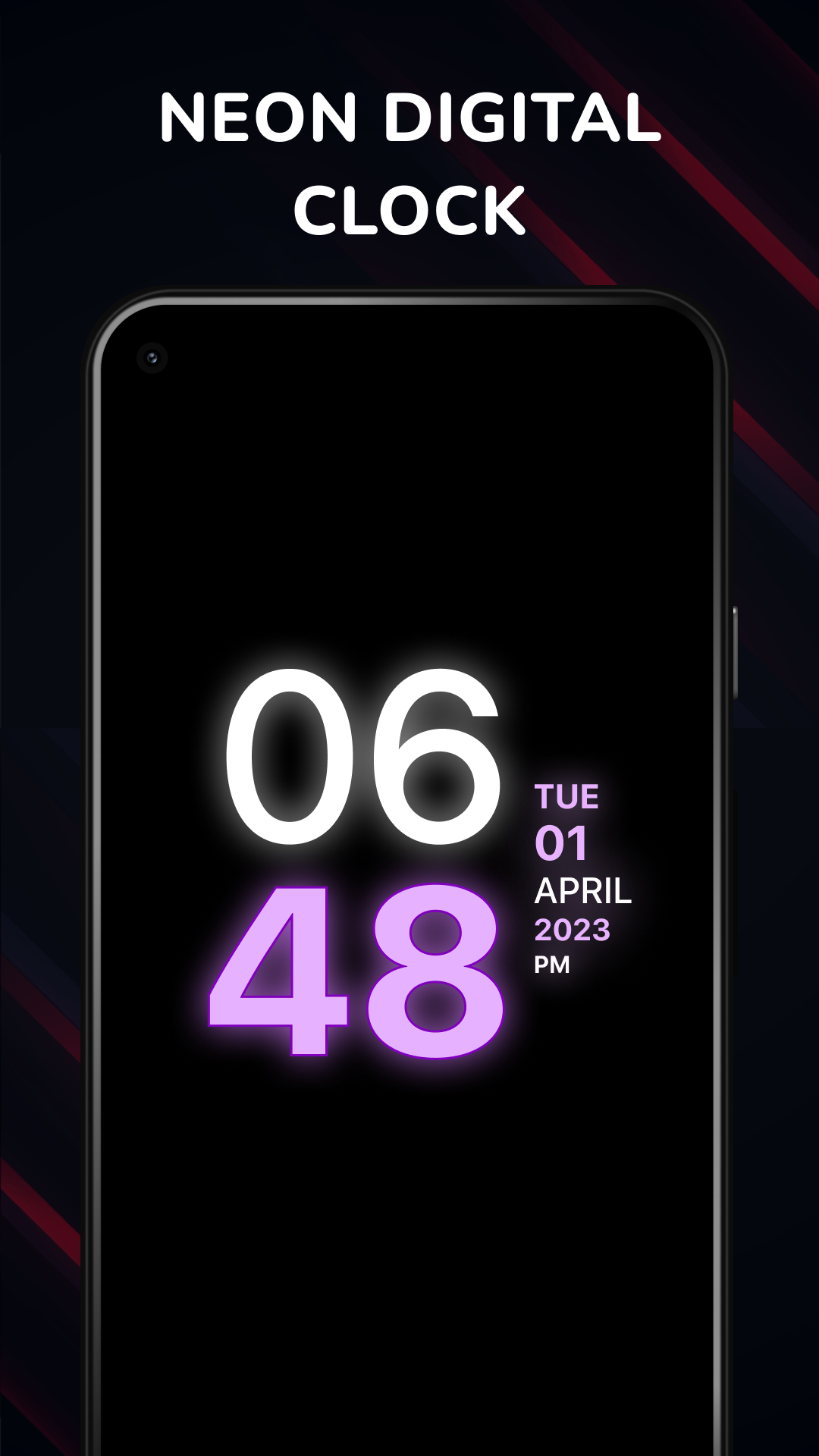 اسکرین شات 6 برنامه Digital Clock Wallpaper App