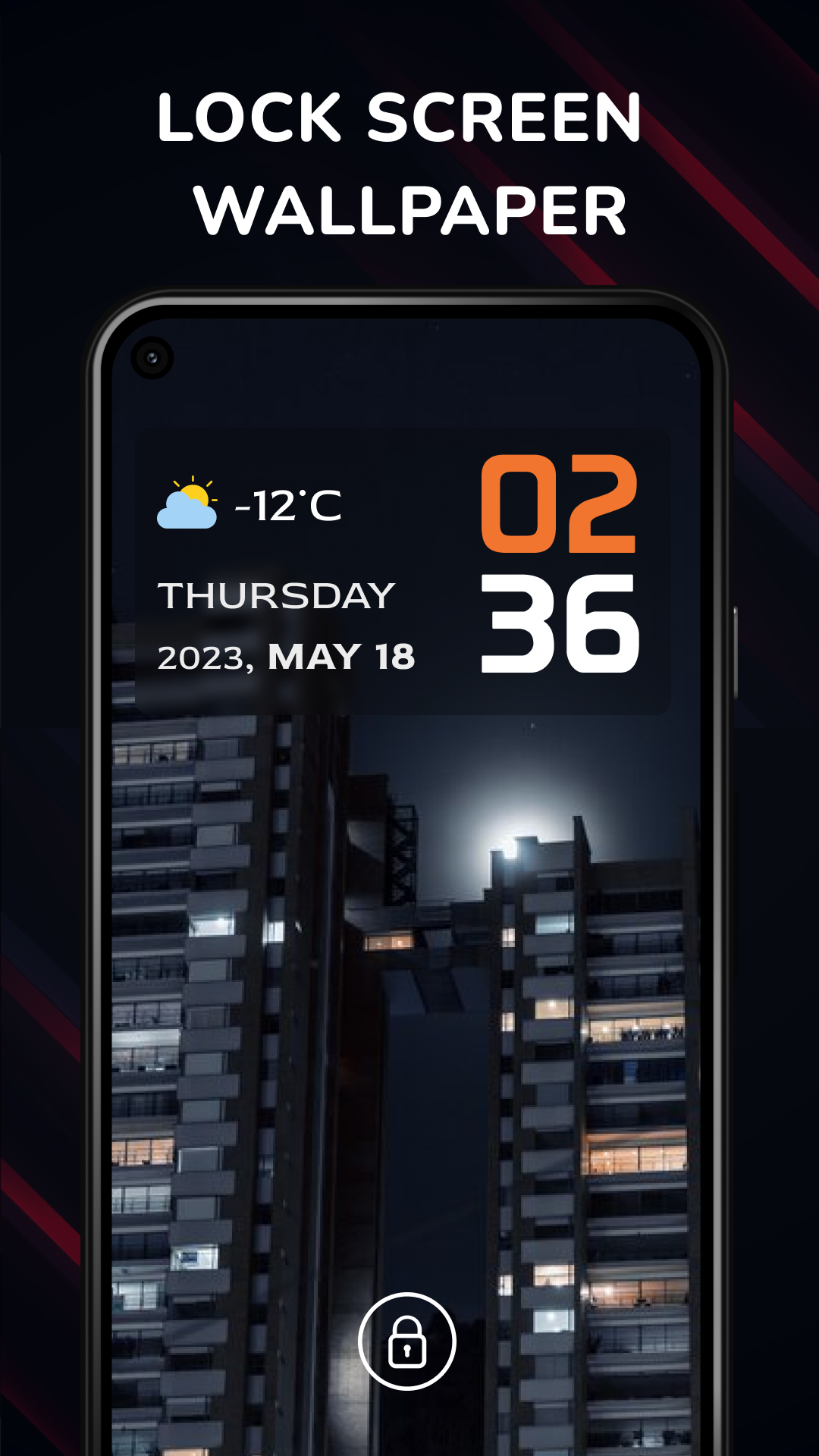 اسکرین شات 5 برنامه Digital Clock Wallpaper App