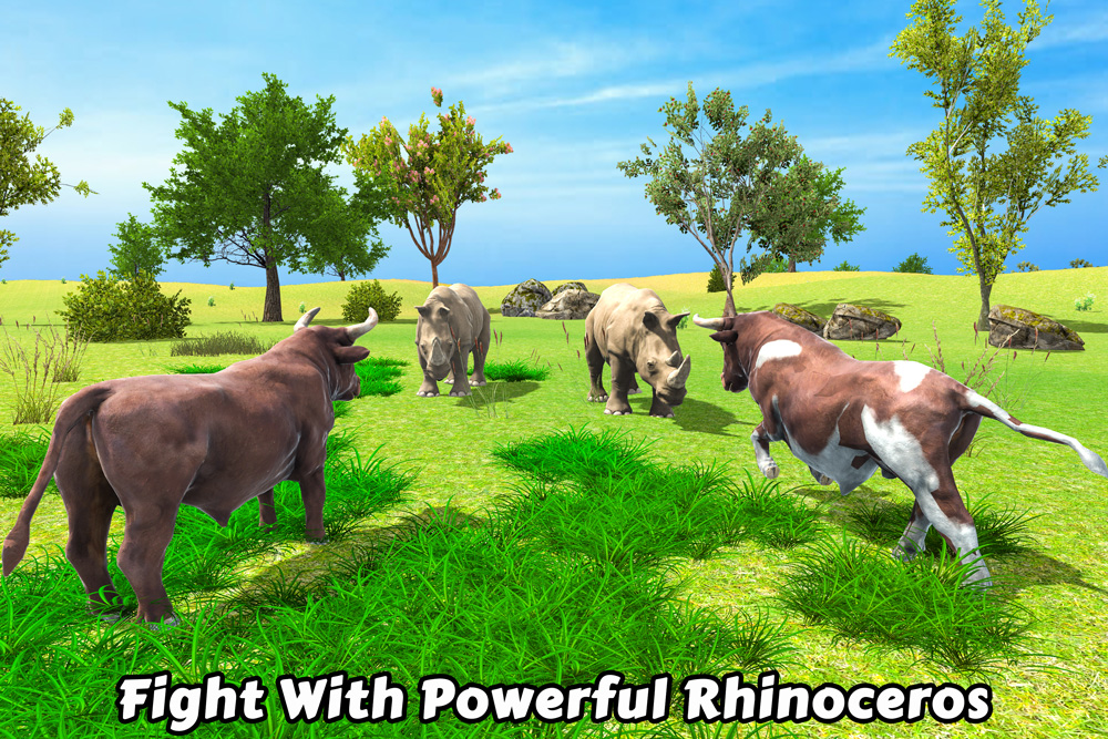اسکرین شات 2 بازی Angry Bull Family Survival 3D