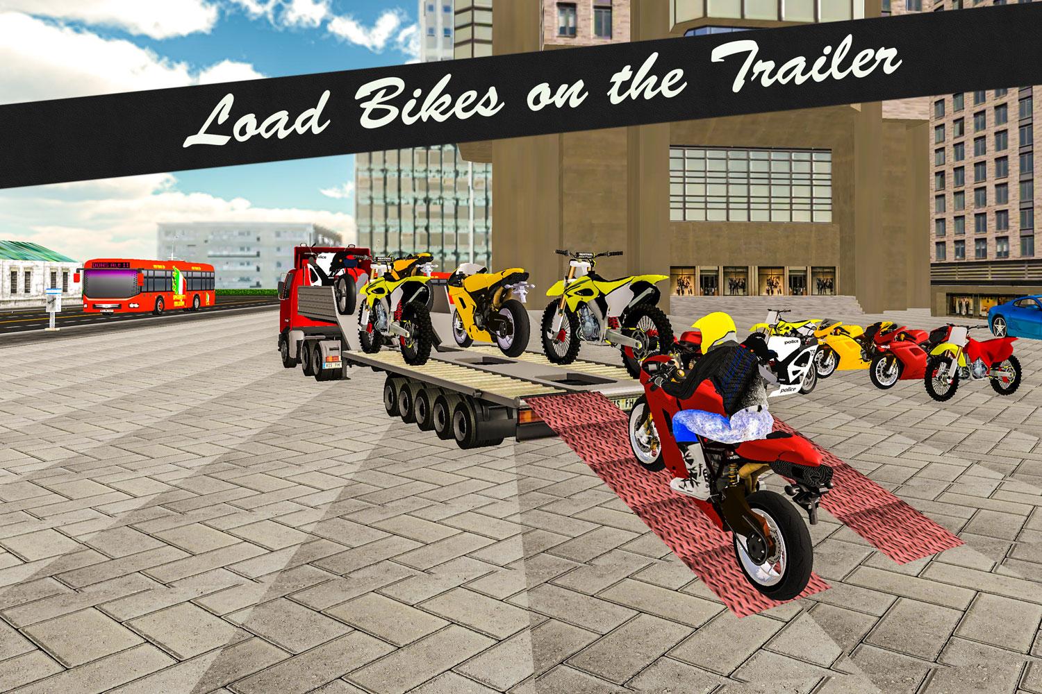 اسکرین شات 1 بازی Bike Transport Truck 3D