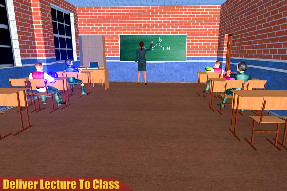 اسکرین شات 3 بازی Virtual High School Teacher 3D