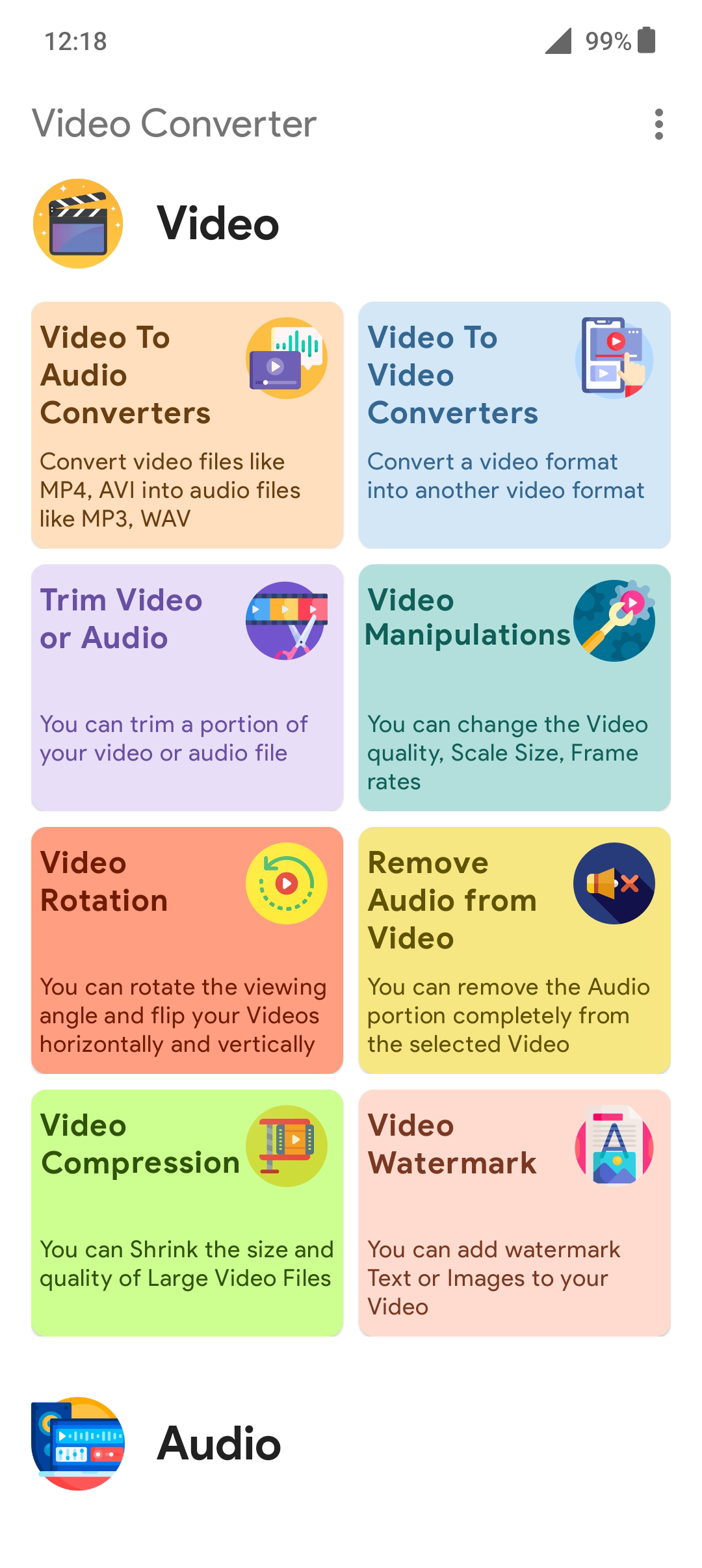 اسکرین شات 2 برنامه Video Converter : MP4 to MP3