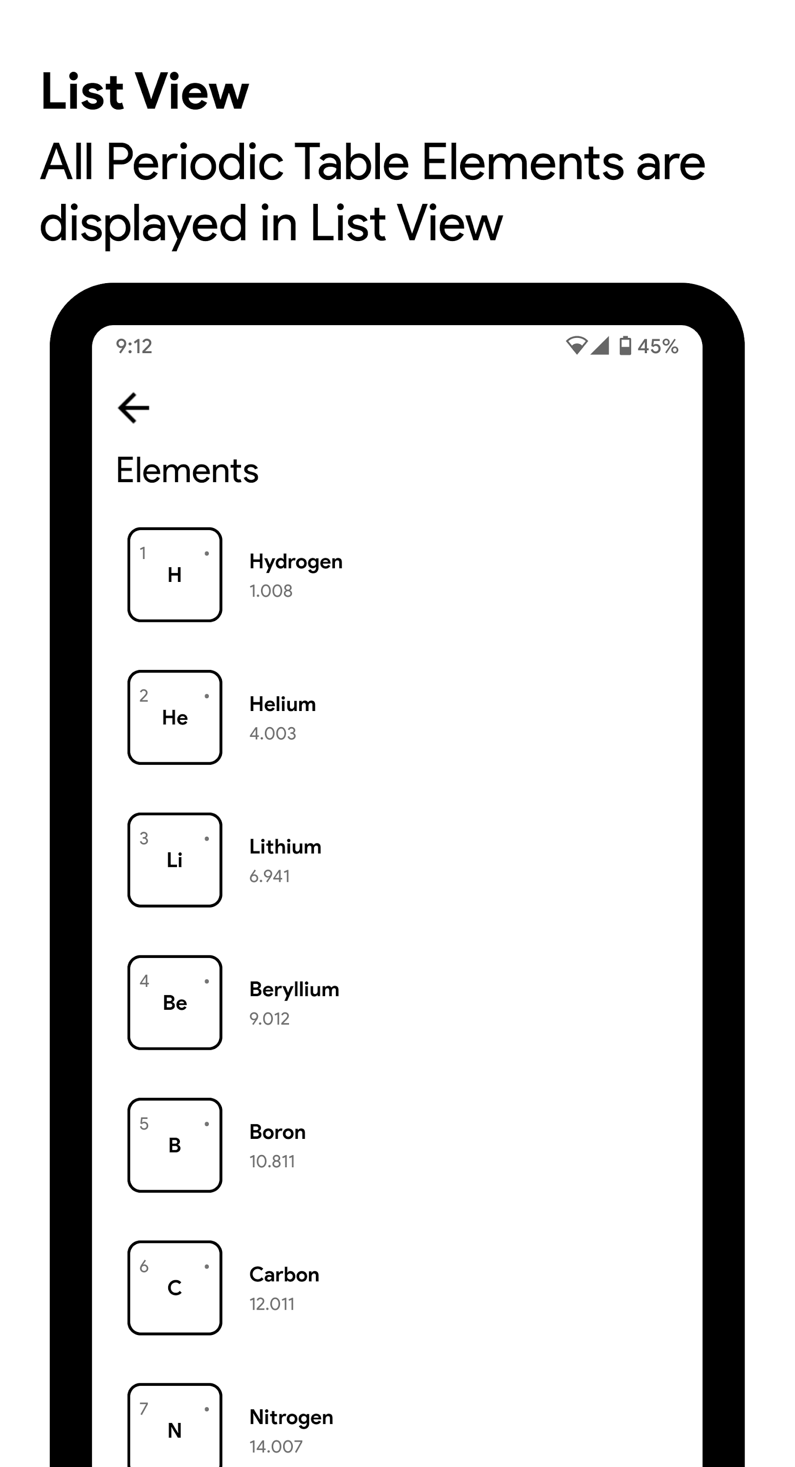اسکرین شات 5 برنامه Periodic Table Elements 2025