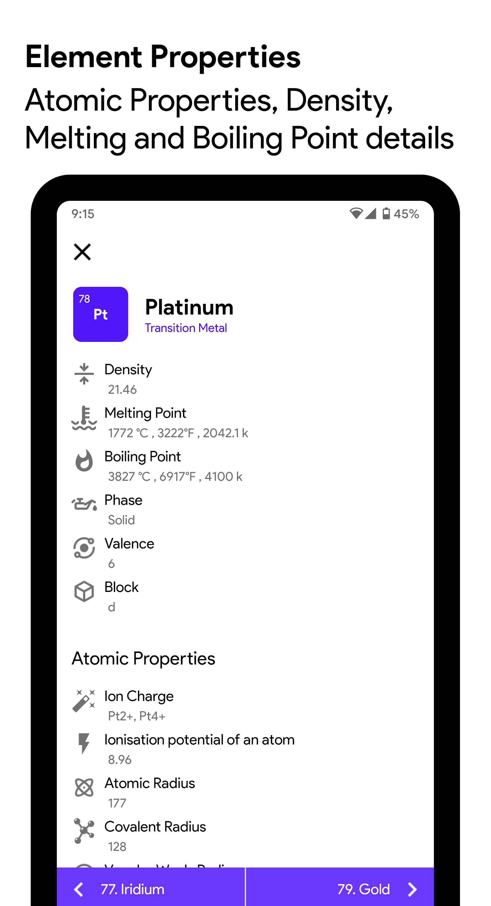 اسکرین شات 7 برنامه Periodic Table Elements 2025